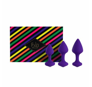 Zestaw plugów analnych - FeelzToys Bibi Purple 3 szt